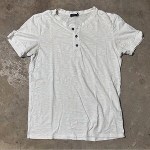 Vince White Quarter Button Shirt
